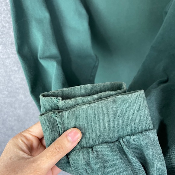 Vintage Nike Long Sleeve Mock Neck Sweatshirt Green Embroidered Swoosh Mens XXL - Picture 8 of 9